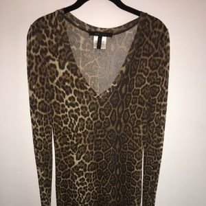 BCBG Leopard Long Sleeve Dress